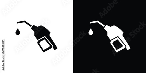 Fuel icon. The black silhouette vector