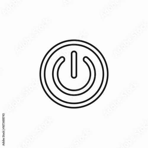 power on button icon sign vector