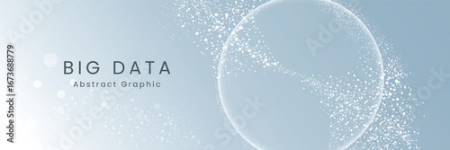 Big data abstract. Deep learning concept. Tech visual for screen template. AI abstract backdrop. Abstract stream information with line and dot. Data transfer, data flow, large language model