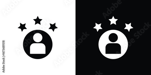 Customer loyalty icon. The black silhouette vector