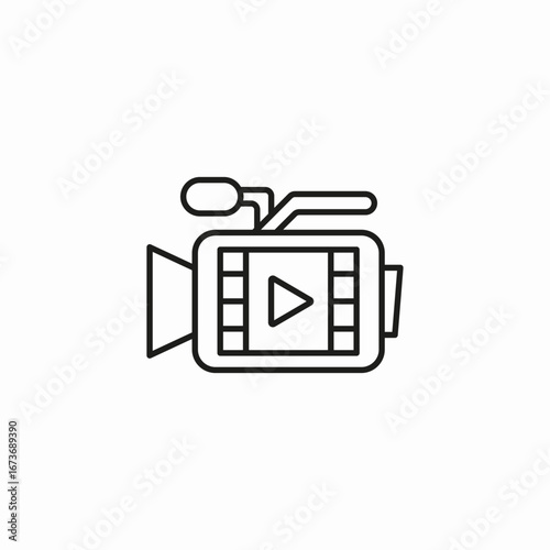 video camera recorder icon sign vector