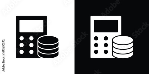 Budget icon. The black silhouette vector