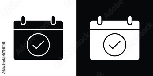 Appointment icon. The black silhouette vector