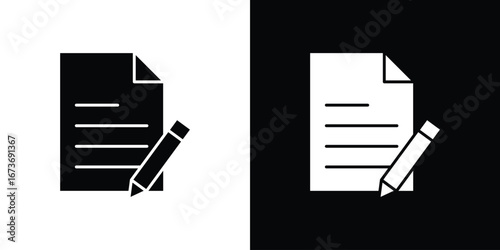 Agreement icon. The black silhouette vector