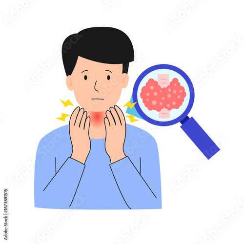 thyroid disease concept. vector illustration