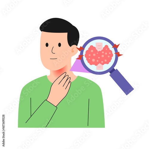 thyroid disease concept. vector illustration