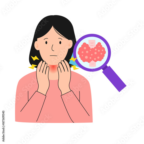thyroid disease concept. vector illustration