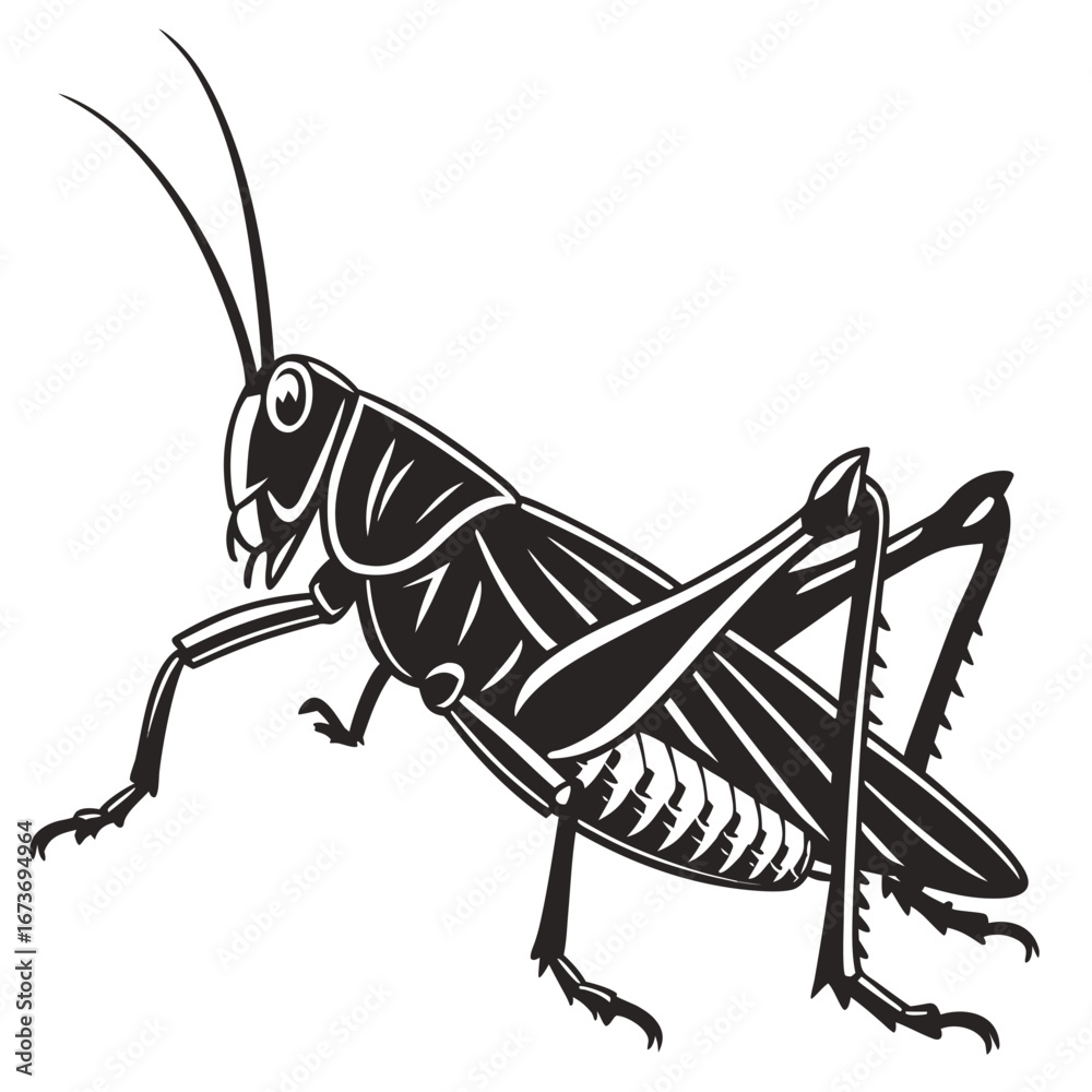 Fototapeta premium grasshopper isolated on white background