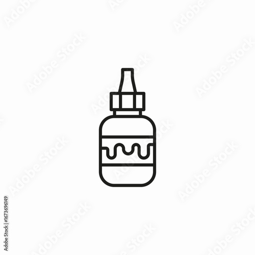 bottle of glue icon sign vector