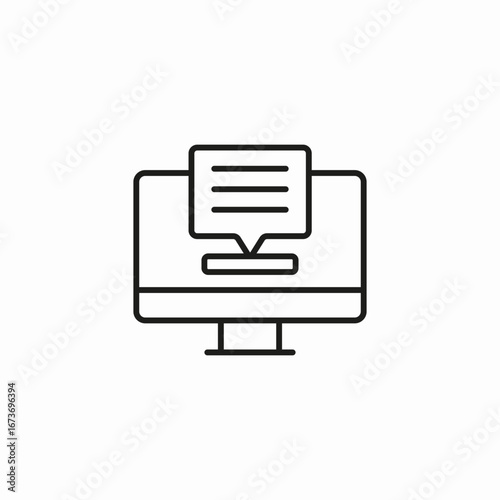 computer message notification icon sign vector