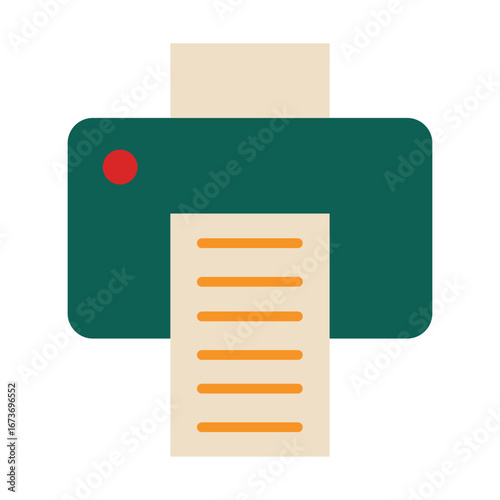 Printer icon vector illustration,Simple printer symbol in flat design