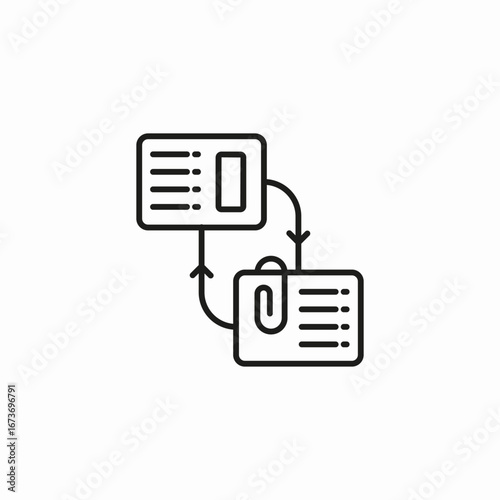 document transfer files icon sign vector