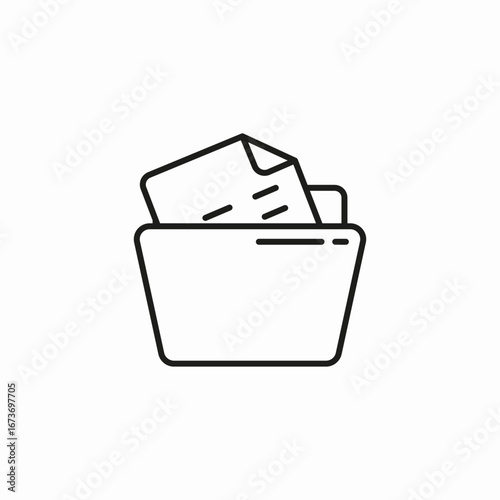 folder with papers icon sign vector