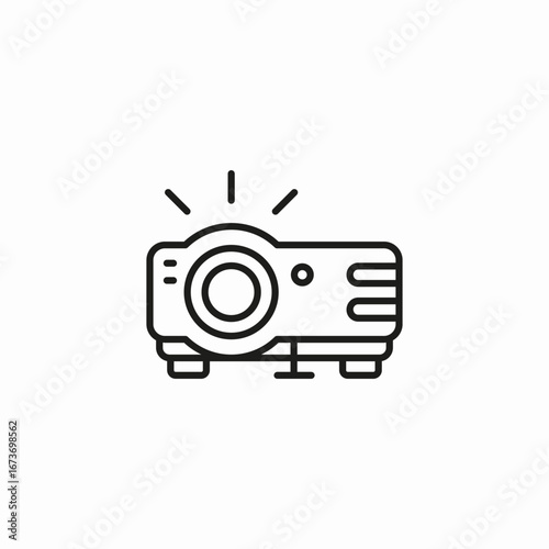 overhead projector light icon sign vector
