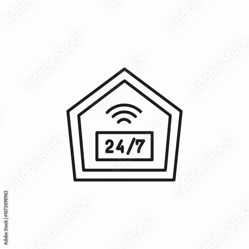 smart home access icon sign vector