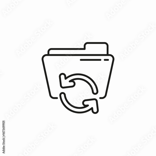 syncing folder files icon sign vector