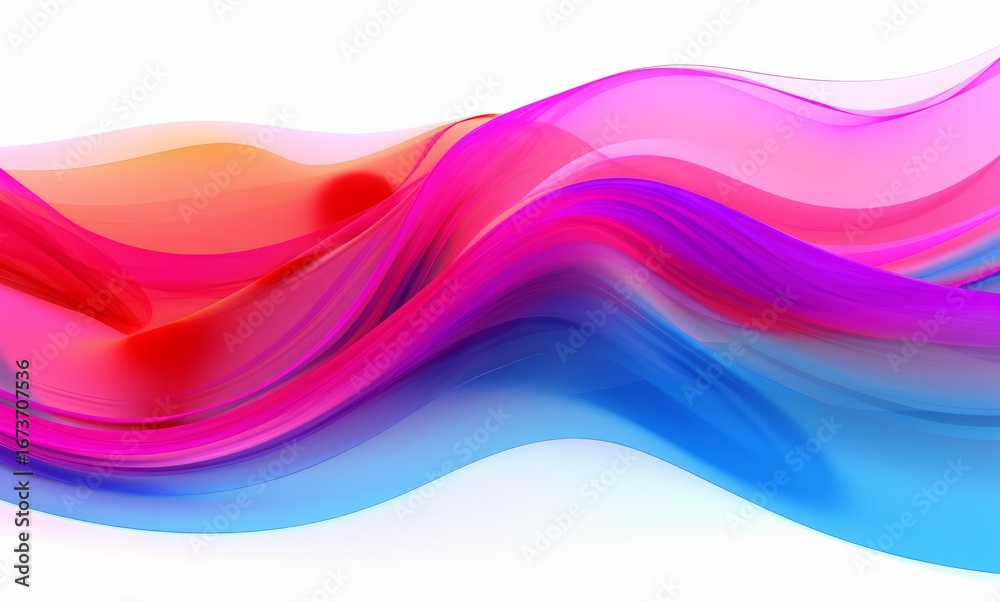 Naklejka premium Fluid Abstract 3D Splash in Vivid Multicolor