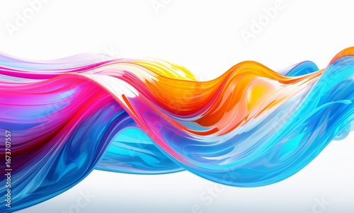 Wallpaper Mural Fluid Abstract 3D Splash in Vivid Multicolor Torontodigital.ca