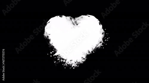 “Love Ink Splash Transition Overlay – Romantic Watercolor Brush Stroke, Heart Shaped Ink Splatter, Wedding Intro, Valentine Liquid Blob Paint Effect Vertical Motion Pack”