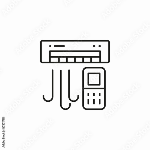 air conditioner unit icon sign vector