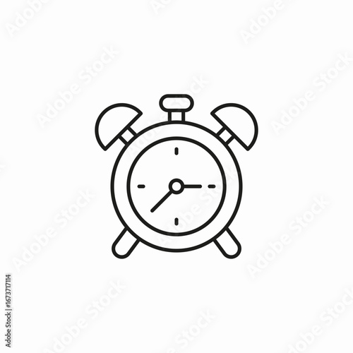 alarm clock time icon sign vector