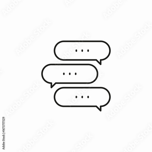 chat bubbles text icon sign vector