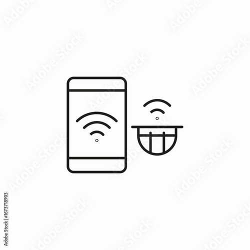 mobile voice control icon sign vector