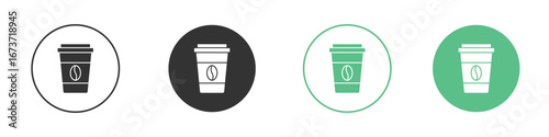 coffee cup icon for design and web.