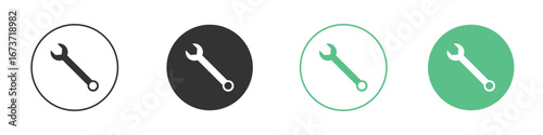 Wrench icon for design and web.