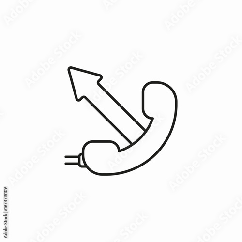 outgoing phone call icon sign vector