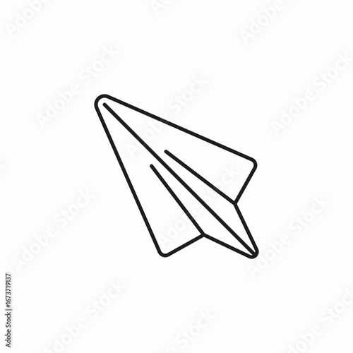 paper airplane symbol icon sign vector