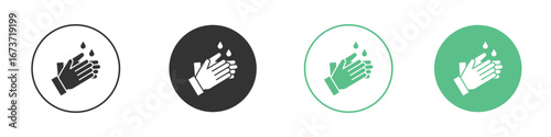 Wash hands icon for design and web.