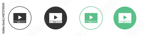Video tutorial icon for design and web.