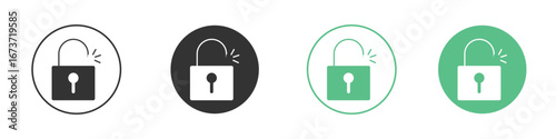 Unlock icon for design and web.