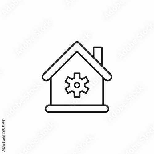 smart house settings icon sign vector
