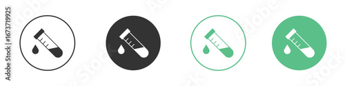 Test tube icon for design and web.