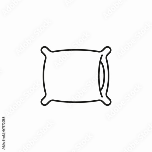 square pillow sleep icon sign vector