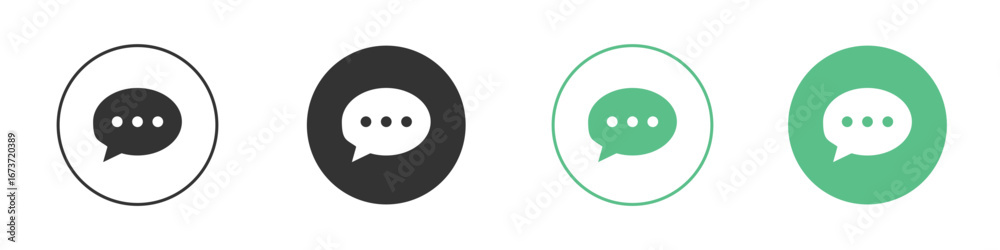 Fototapeta premium Speech bubble icon for design and web.
