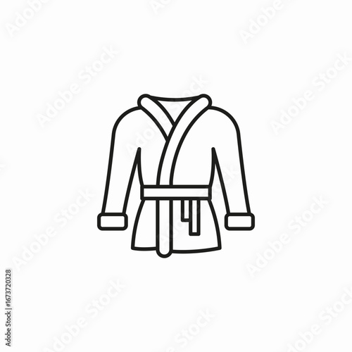 terrycloth robe clothing icon sign vector