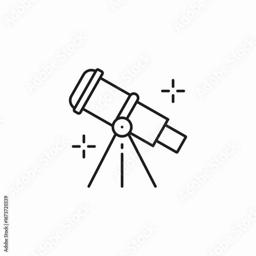 telescope space explore icon sign vector