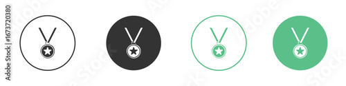 Sports medal icon for design and web.