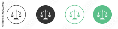 Scales of justice icon for design and web.