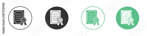 Qualification icon for design and web.
