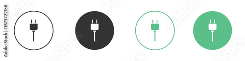 Plug adapter icon for design and web.