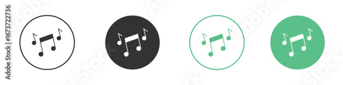 Music note icon for design and web.