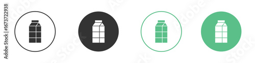 Milk carton icon for design and web.