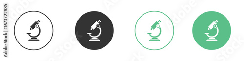 Microscope icon for design and web.
