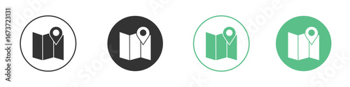 Map icon for design and web.