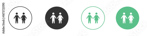 Man and woman icon for design and web.