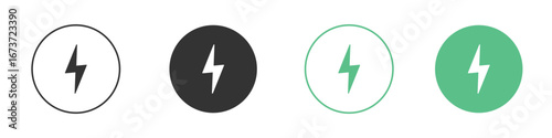 Lightning icon for design and web.